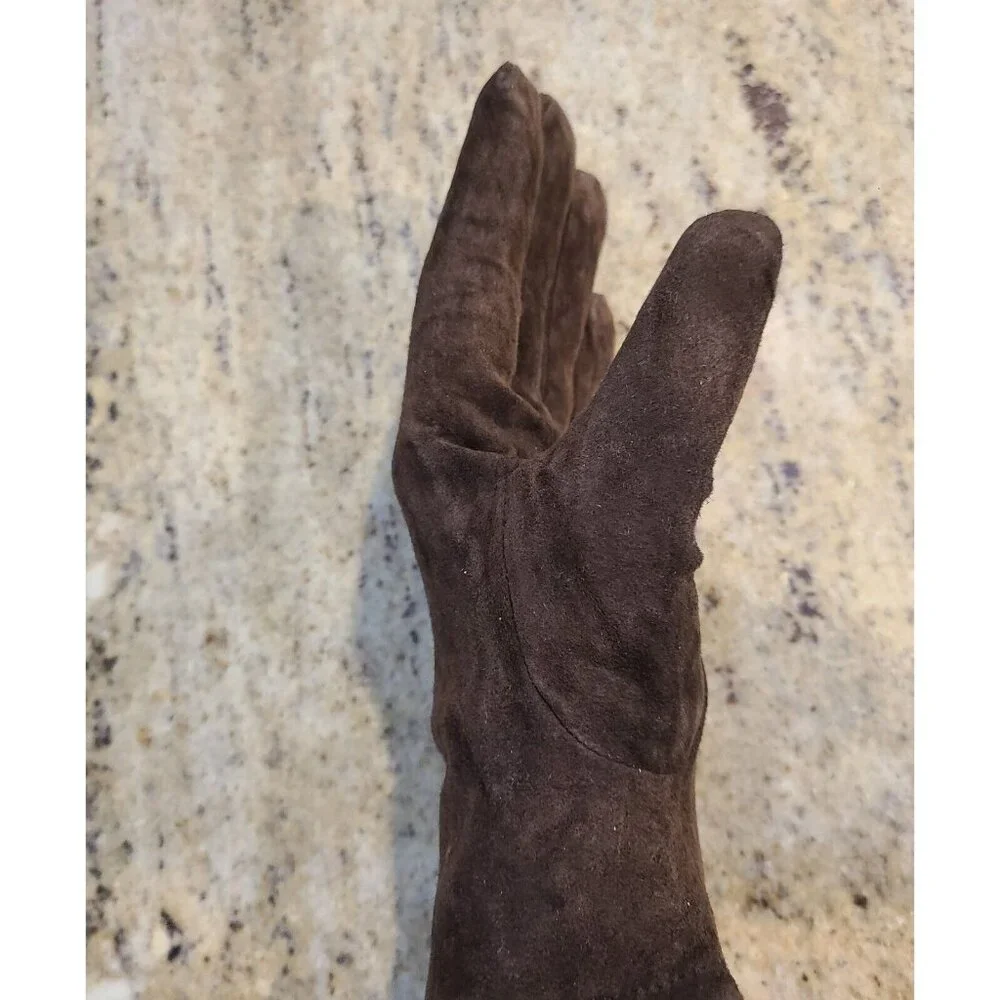 Aris Womens Size L/XL Brown Suede Leather Lined 9